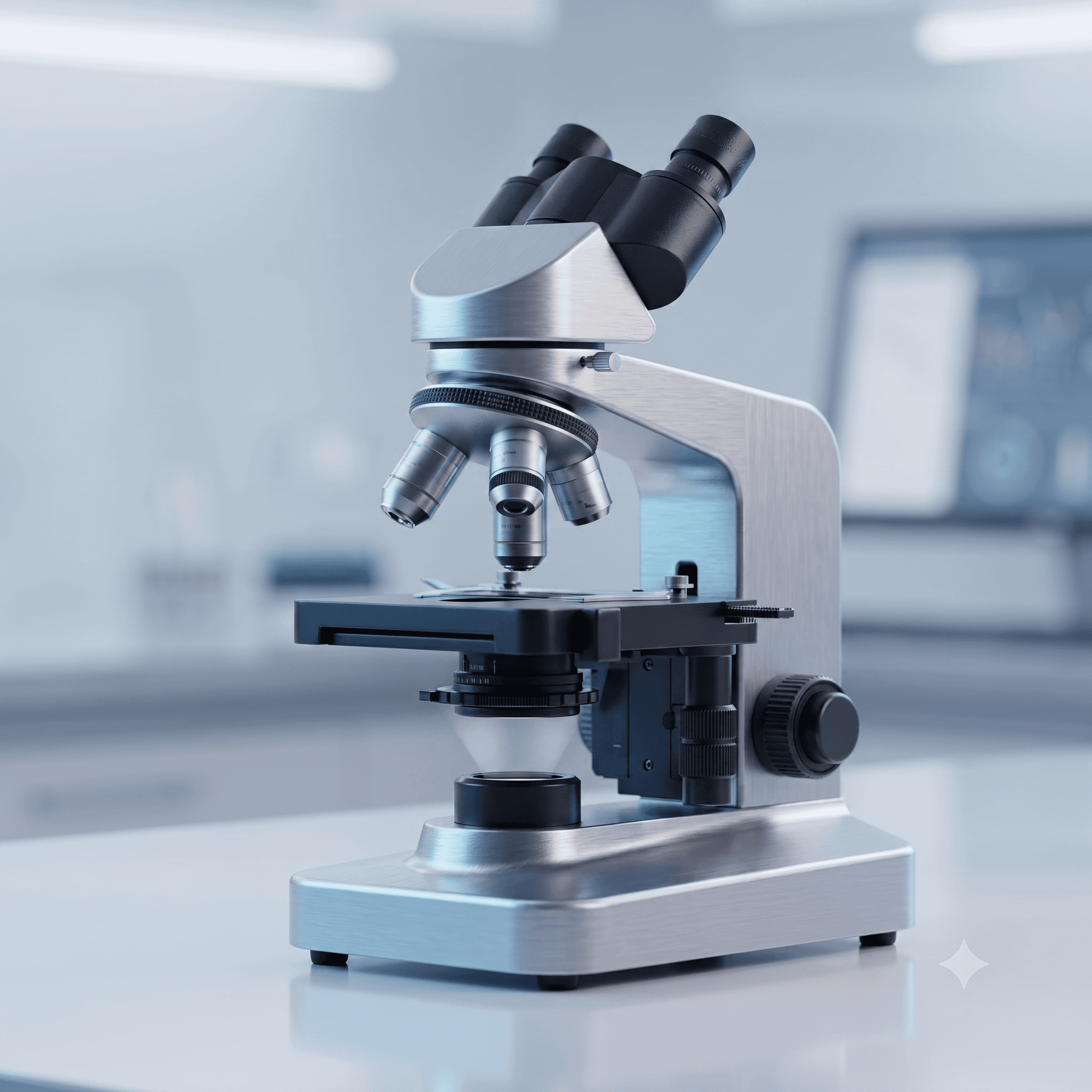 Laboratory microscope used in clinical pathology workflows